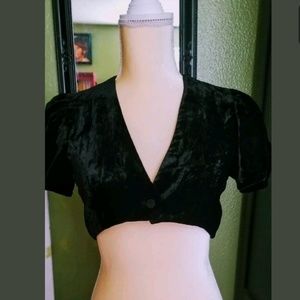 Vintage Betsey Johnson velvet cardigan